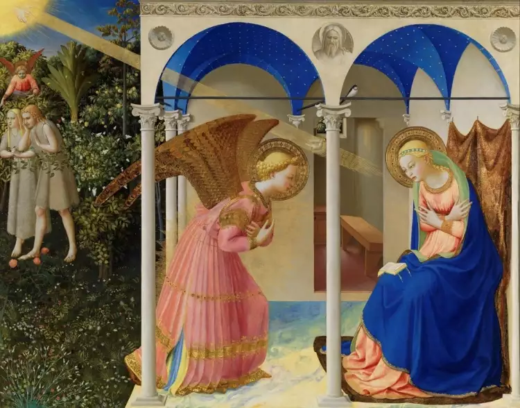 Прерафаэлиты. Фра Анджелико. «Благовещение», 1440-1450 Прерафаэлиты. Фра Анджелико. «Благовещение», 1440-1450
