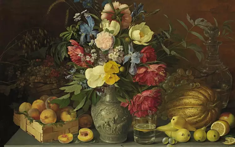 Иван Хруцкий. Картина «Цветы и плоды», 1839