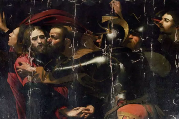 Поврежденное полотно «Поцелуй Иуды» Поврежденное полотно «Поцелуй Иуды»