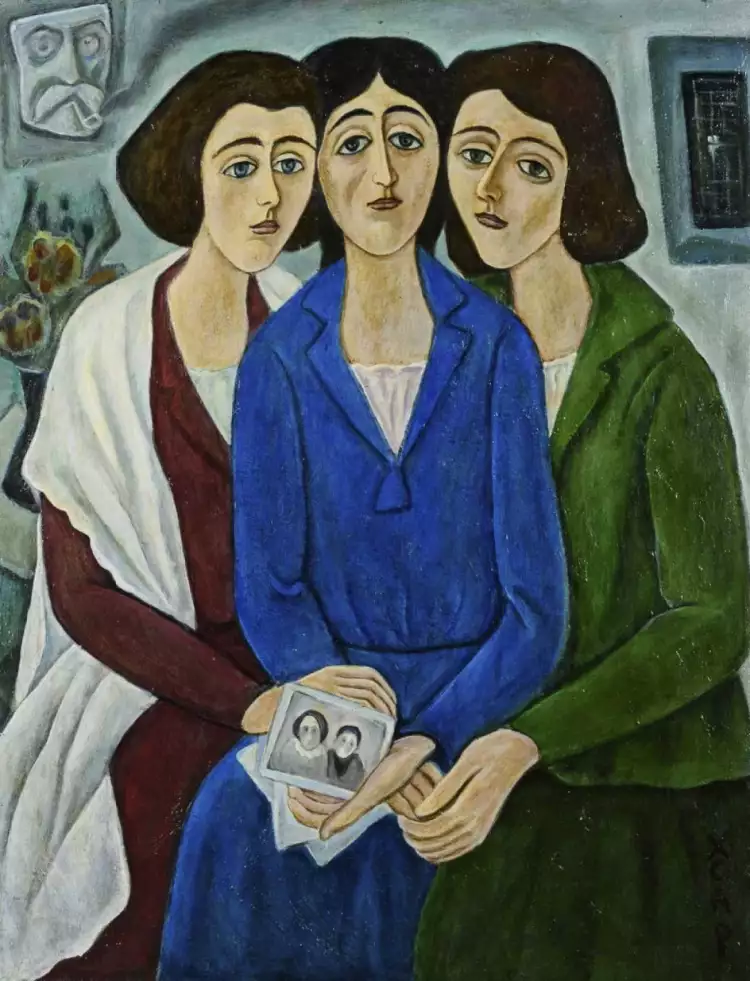 Аукцион Wendl «Искусство и антиквариат» Лот № 2783. Картина грузинского художника Хсара Исмаиловича Гассиева «Подруги»