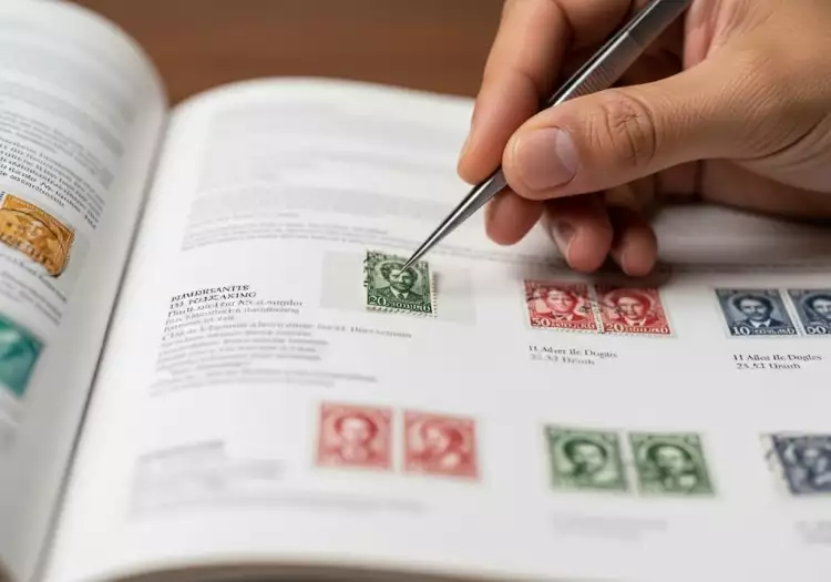 Поиск марки на странице филателистического каталога Поиск марки на странице филателистического каталога