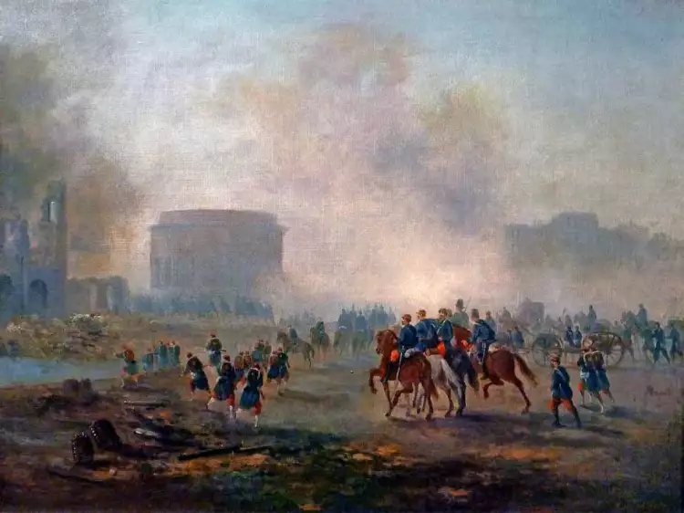 Гюстав Буланже. Картина «Ла-Виллет окружена войсками версальцев, май 1871», 1871