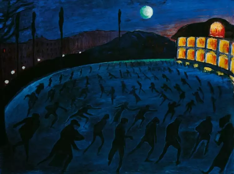 Марианна Веревкина. Картина «Конькобежцы», 1911