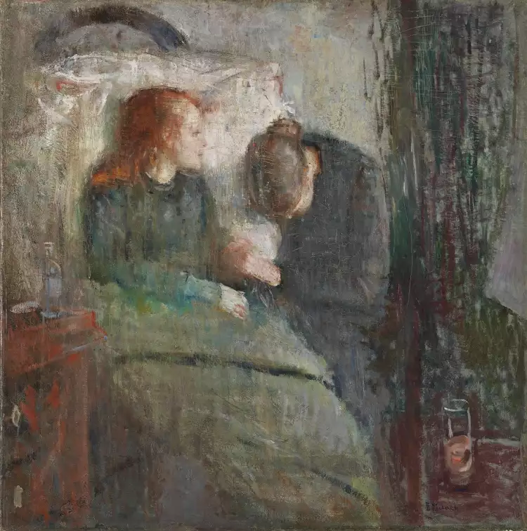 Die bekanntesten expressionistischen Künstler. Edward Munch. Das kranke Kind, 1885-1886 Die bekanntesten expressionistischen Künstler. Edward Munch. Das kranke Kind, 1885-1886