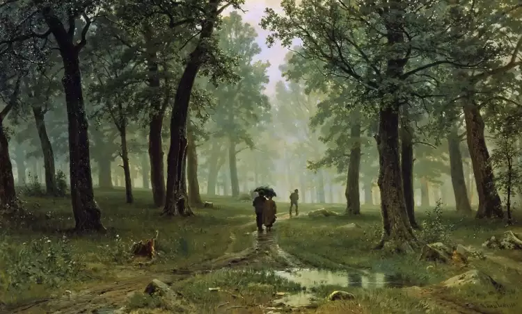 Дождь на картинах. Иван Шишкин. «Дождь в дубовом лесу», 1891 Дождь на картинах. Иван Шишкин. «Дождь в дубовом лесу», 1891