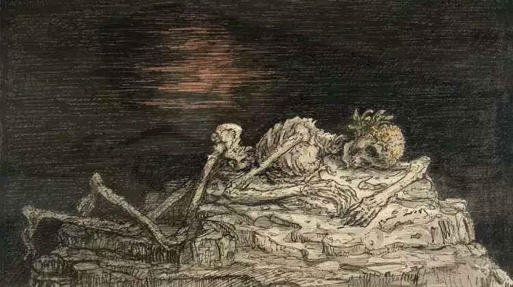 Альфред Кубин. Гравюра «Конец войны», 1901