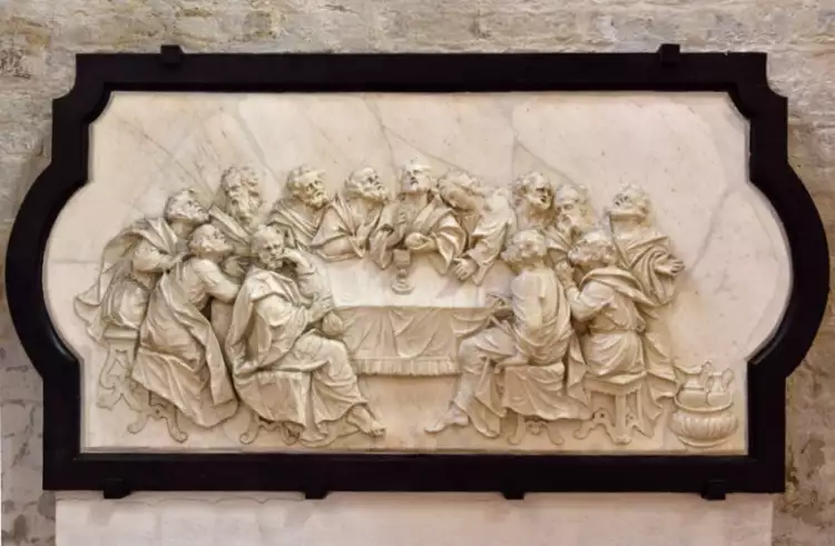 Томас Квеллинус. Рельеф «Тайная вечеря» в церкви Святой Марии в Любеке, 1697