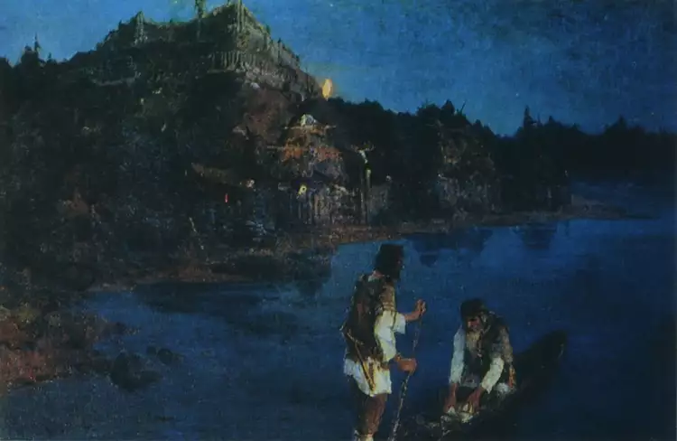 Николай Рерих. «Гонец (Восстал род на род)», 1897