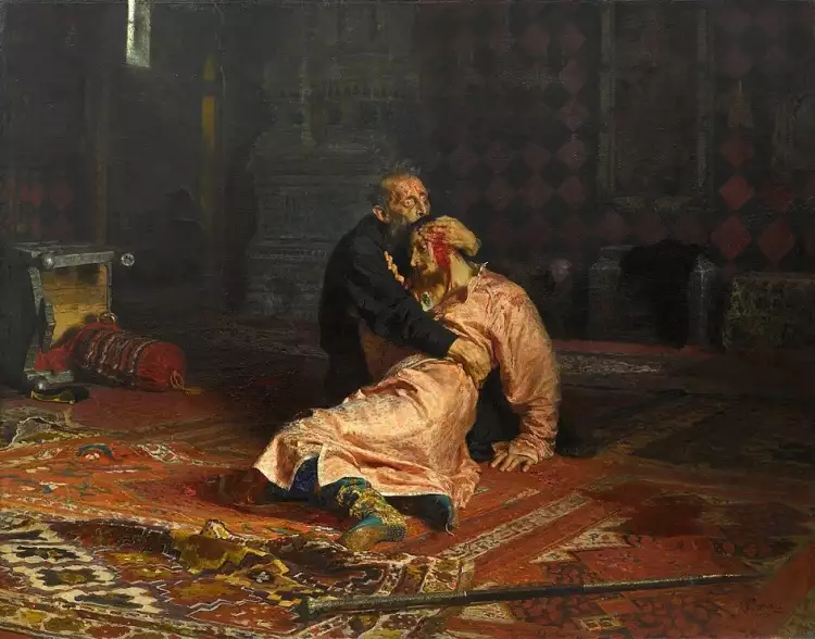 Илья Репин. Картина «Иван Грозный убивает своего сына», 1885