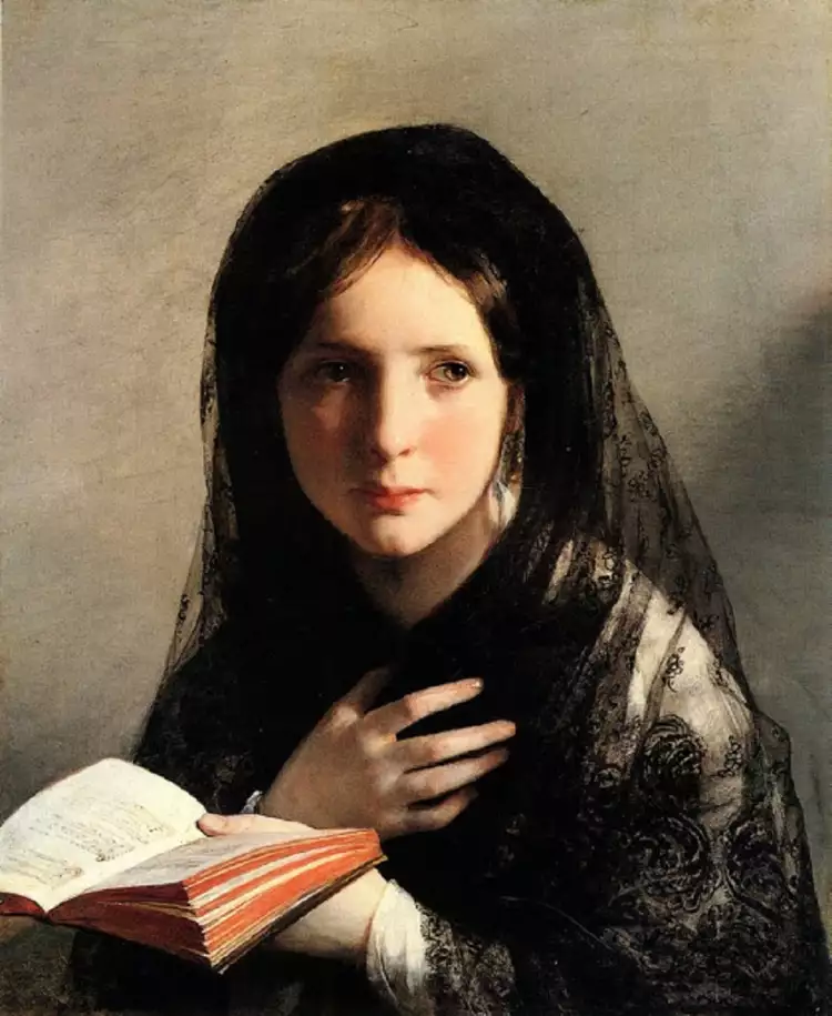 Фридрих фон Амерлинг. Картина Женщина за чтением», 1835