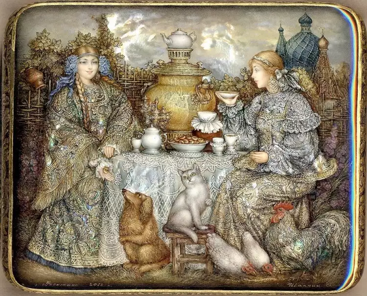 Федоскинская миниатюра. Художник Олег Шапкин