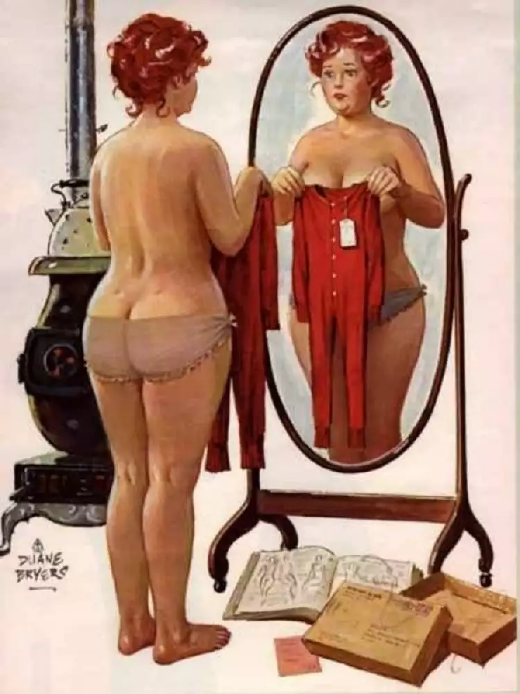 Pin-up Хильда перед зеркалом Pin-up Хильда перед зеркалом