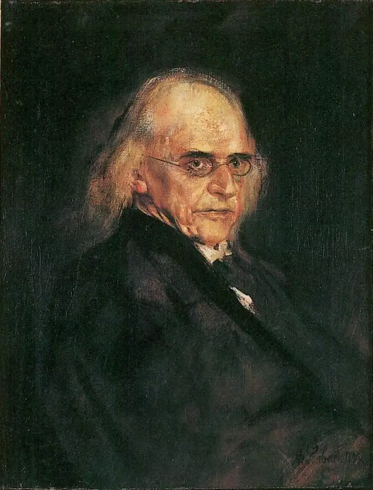 Франц фон Ленбах. Картина «Портрет Теодора Моммзена», 1899