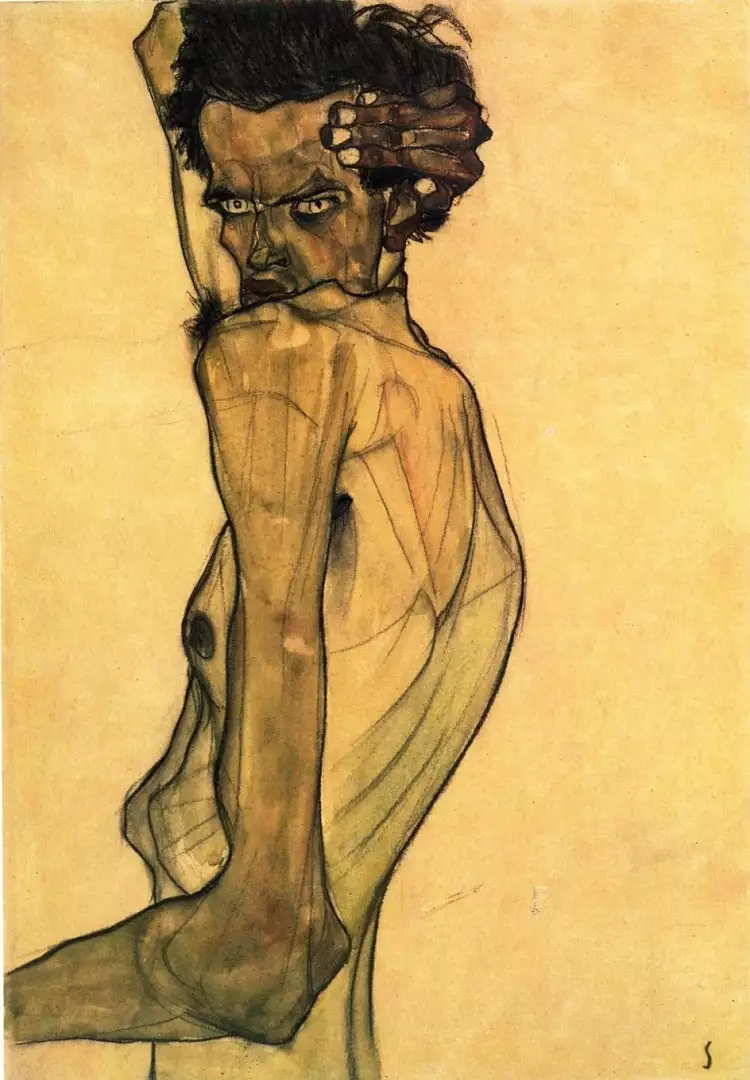 Художники-преступники. Эгон Шиле. Автопортрет