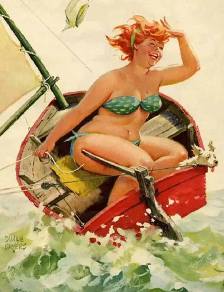 пин-ап nude Pin-up: Рыжеволосая пышка Хильда — приключения жизнерадостной королевы пин- апа