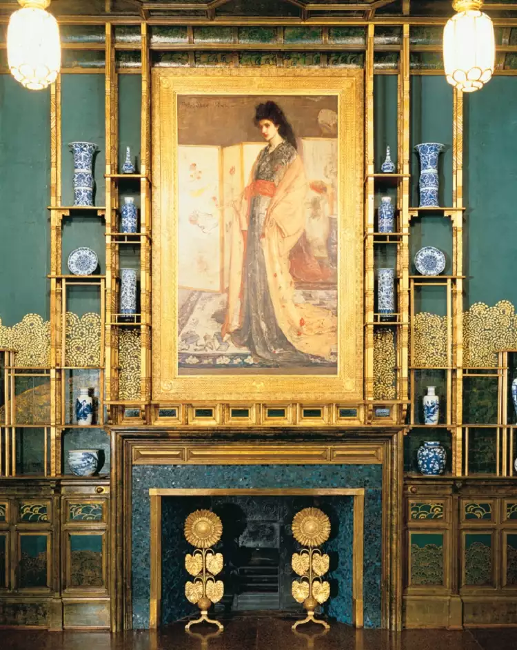 Ар Нуво. Джеймс Уистлер. «Павлинья комната. Принцесса из фарфора», 1863