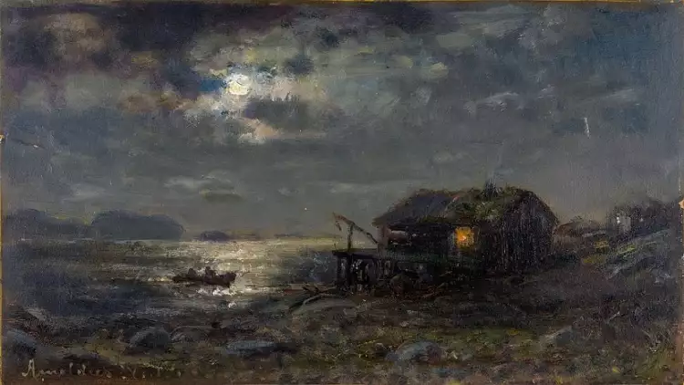Амалдус Нильсен. Картина «Лунный свет», 1860