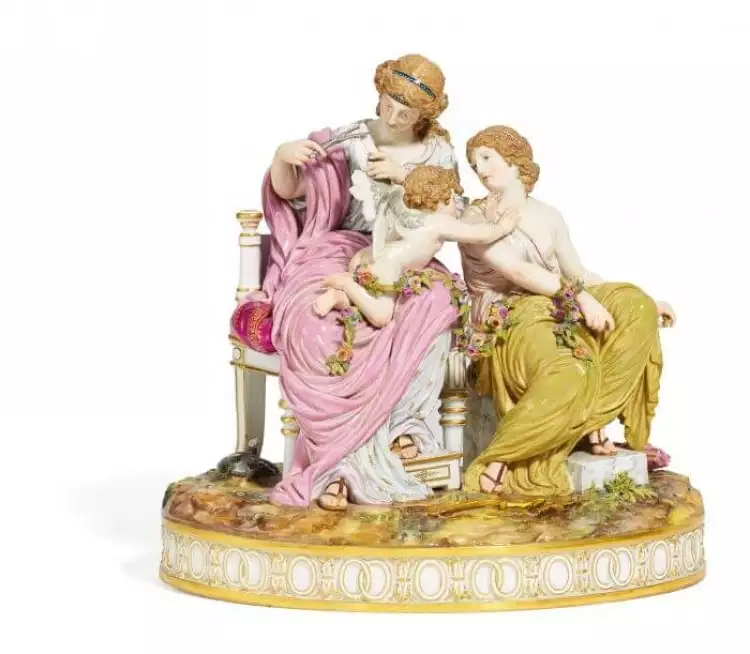 Meissen Porcelain. Figural composition Cupid's Punishment Meissen Porcelain. Figural composition Cupid's Punishment