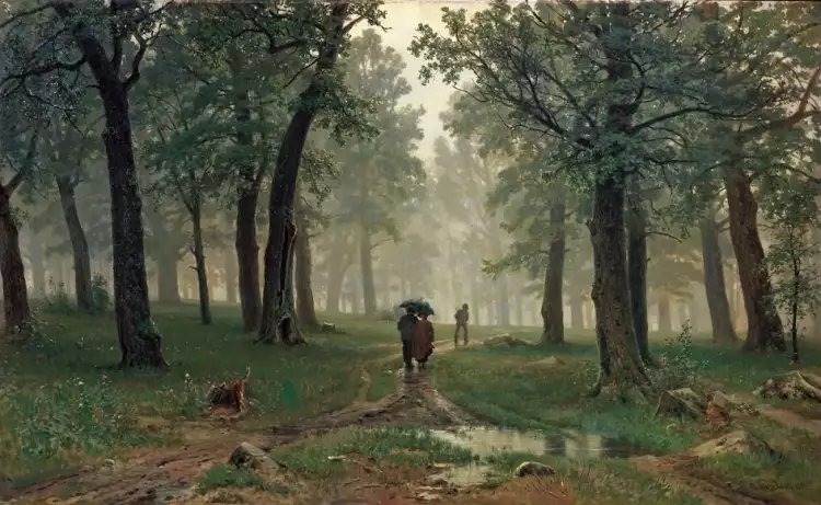 Иван Шишкин. Картина «Дождь в дубовом лесу», 1891 Иван Шишкин. Картина «Дождь в дубовом лесу», 1891