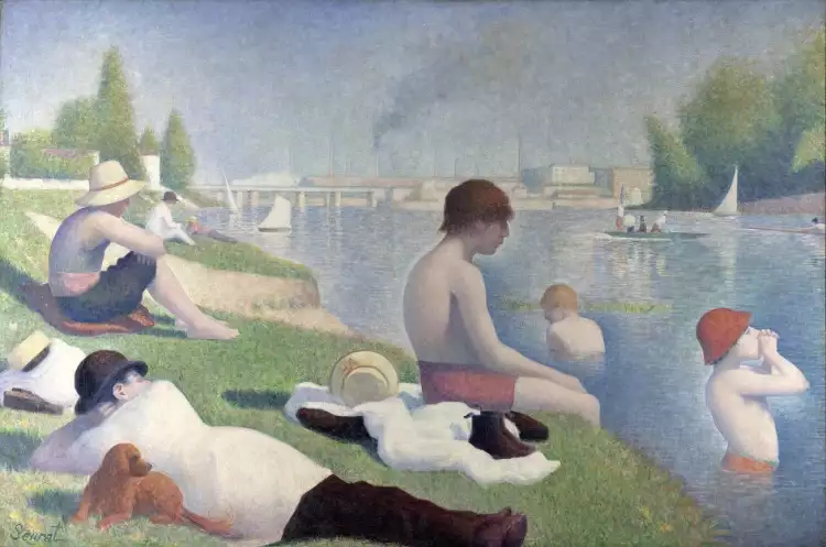 Жорж Сёра. «Купальщики в Аньере», 1884 Жорж Сёра. «Купальщики в Аньере», 1884
