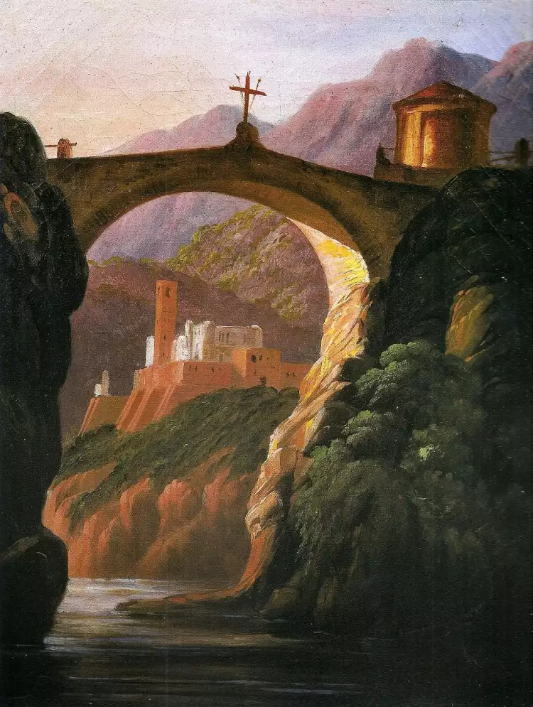 Мануэл Жозе де Араужу Порту-Алегри. Картина «Итальянский пейзаж», 1835 Мануэл Жозе де Араужу Порту-Алегри. Картина «Итальянский пейзаж», 1835