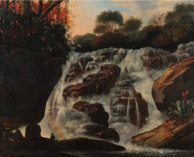 Мануэл Жозе де Араужу Порту-Алегри. Картина «Большой водопад Тижука», 1833 Мануэл Жозе де Араужу Порту-Алегри. Картина «Большой водопад Тижука», 1833