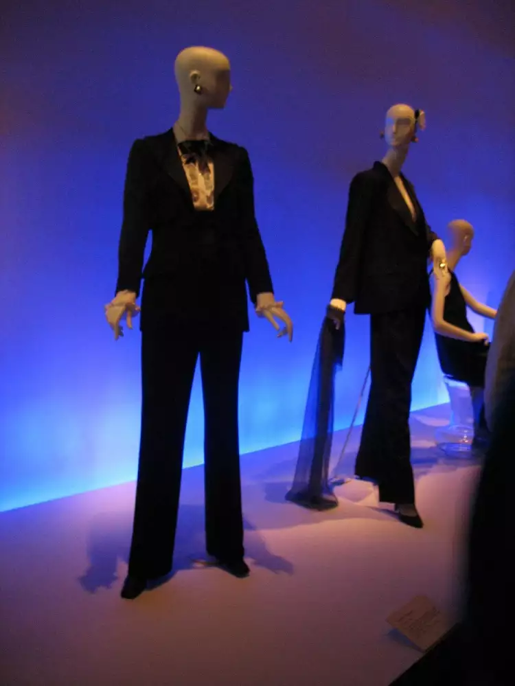 Artist. Yves Saint-Laurent. Designer collection of women's trouser suits Artist. Yves Saint-Laurent. Designer collection of women's trouser suits