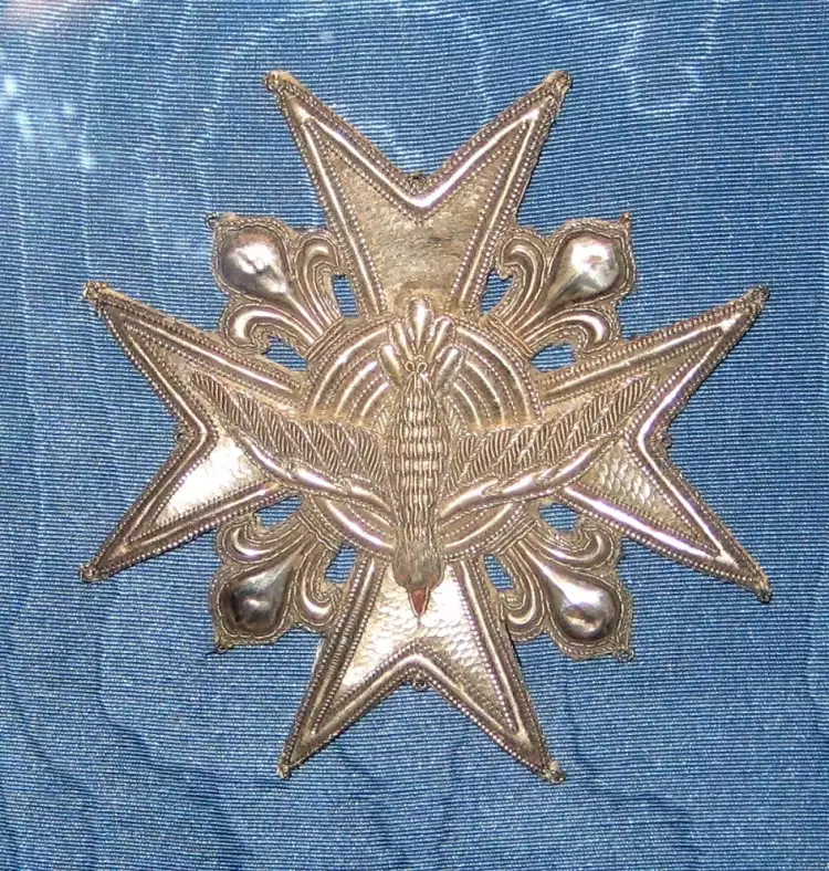 Орден Святого Духа. Шитая серебром звезда ордена