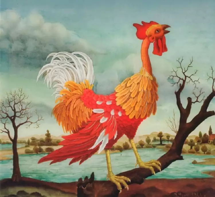 Иван Генералич. Картина «Петух», 1966 Иван Генералич. Картина «Петух», 1966