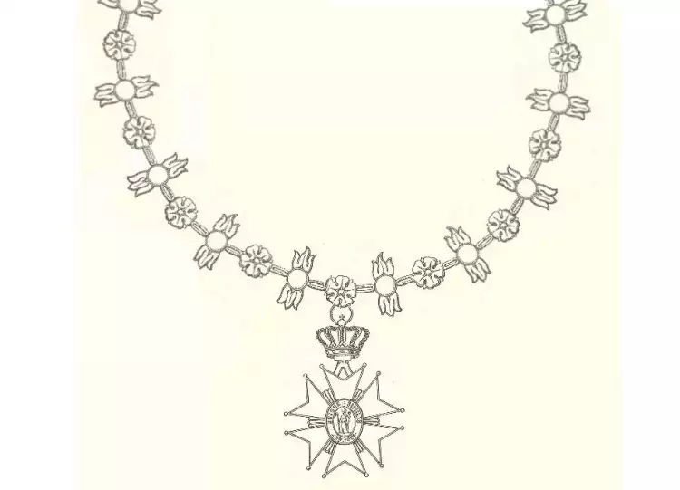 Орден Святого Иосифа. Эскиз креста и орденской цепи Орден Святого Иосифа. Эскиз креста и орденской цепи