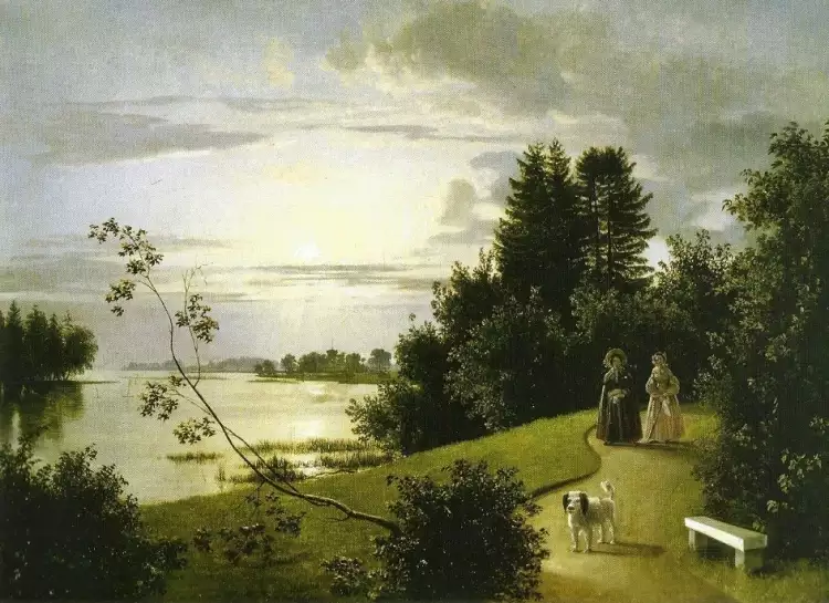 Иван Хруцкий. Картина «Вид на Елагином острове в Петербурге», 1839