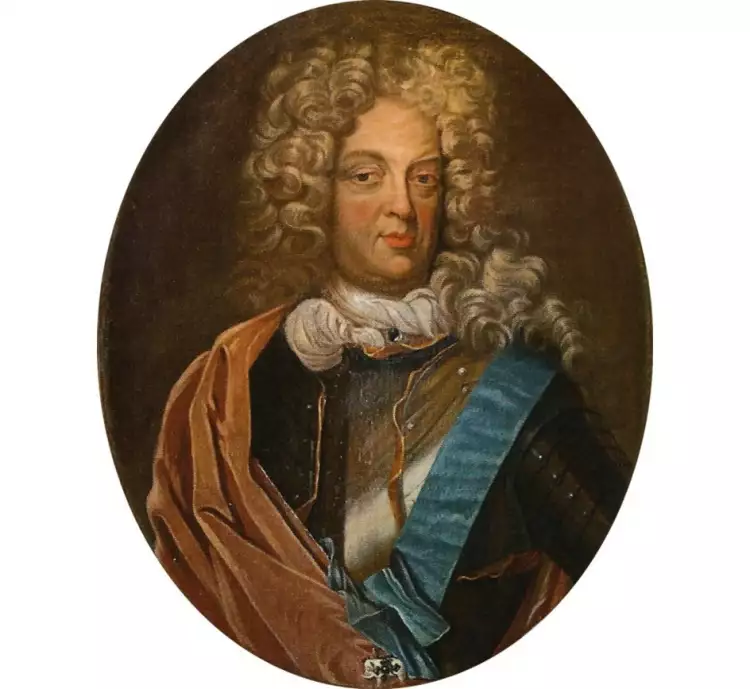 Орден Красного орла. Неизвестный художник. Картина «Портрет маркграфа Кристиана Эрнста фон Бранденбург-Байрейт», конец XVII в.