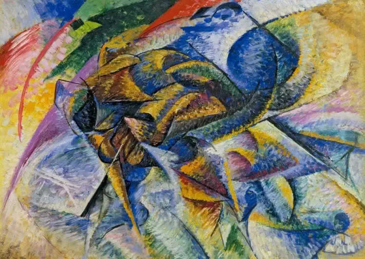 Умберто Боччони. Картина «Динамизм велосипедиста», 1913