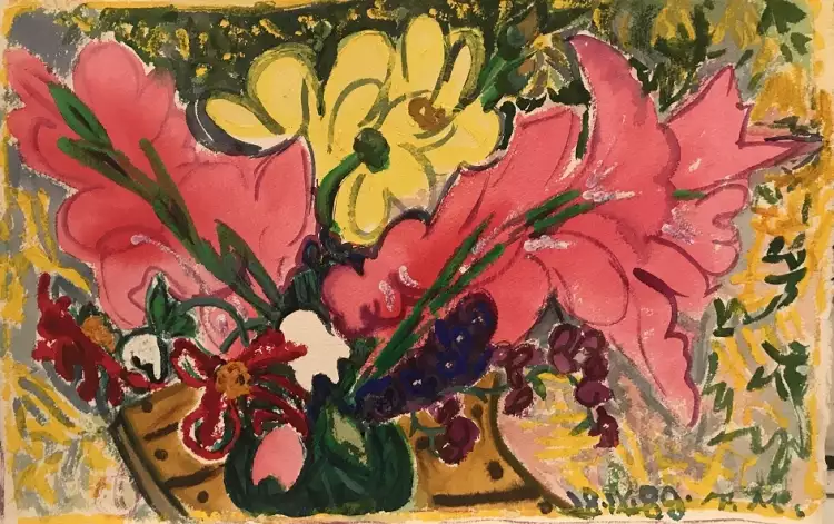 Татьяна Маврина. Картина «Цветы», 1989