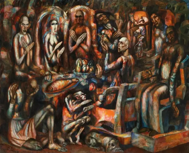 Формализм. Павел Филонов. Картина «Пир королей», 1913