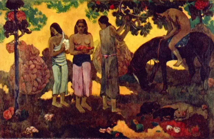 Поль Гоген. Картина «Сбор плодов», 1899