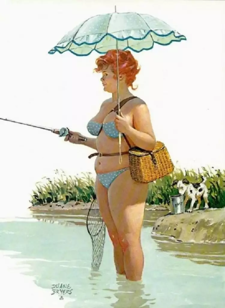 Pin-up Хильда. «На рыбалке» Pin-up Хильда. «На рыбалке»