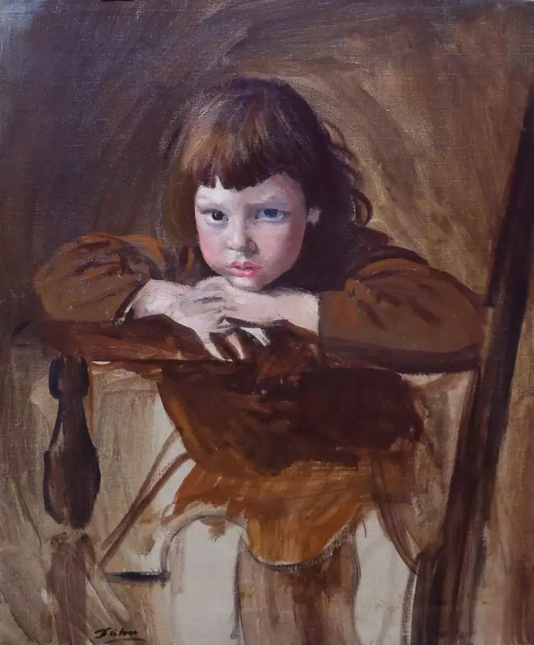 Огастес Джон. Картина «Мальчик в коричневом», 1908