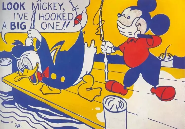 Рой Фокс Лихтенштейн. Картина «Смотри, Микки!», 1961