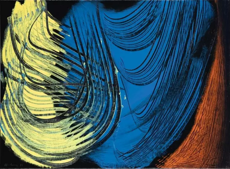 Ганс Хартунг. Картина «T 1971-E43», 1971