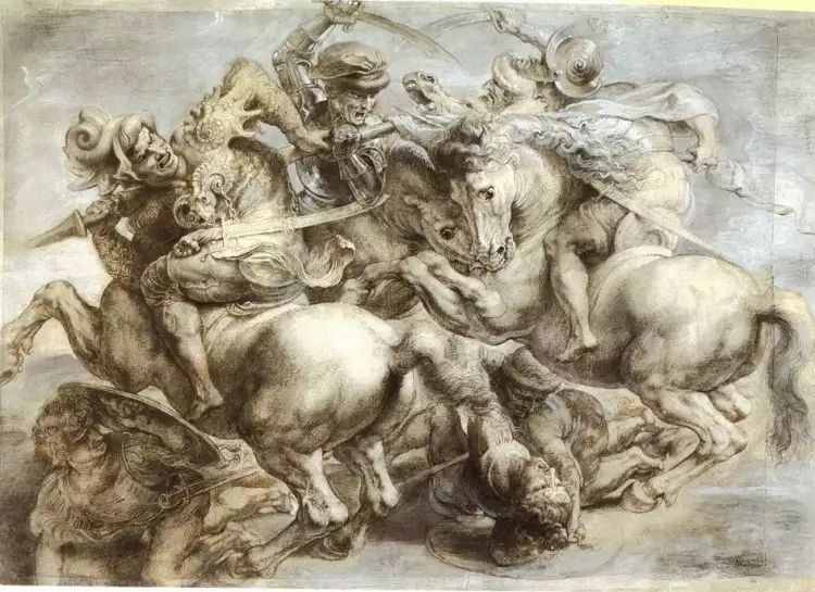 Графика. Леонардо да Винчи. «Битва при Ангиари», 1505 Графика. Леонардо да Винчи. «Битва при Ангиари», 1505