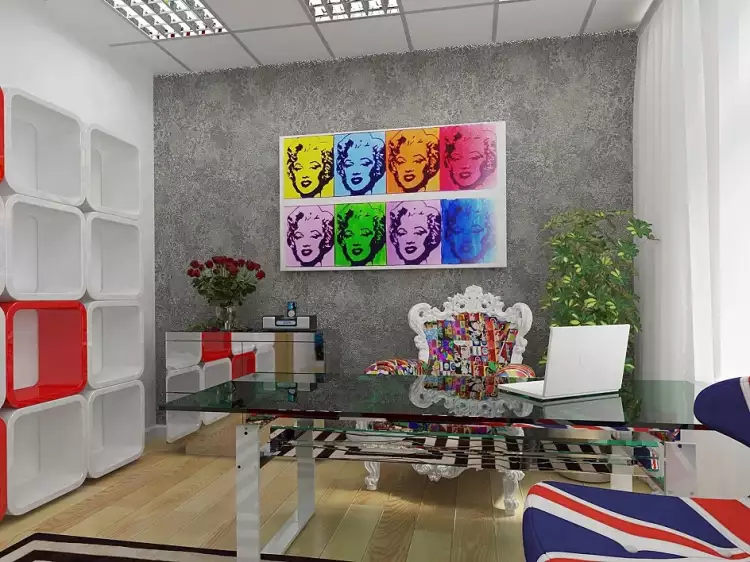 Стиль поп-арт в интерьере. Кабинет в стиле поп-арт
