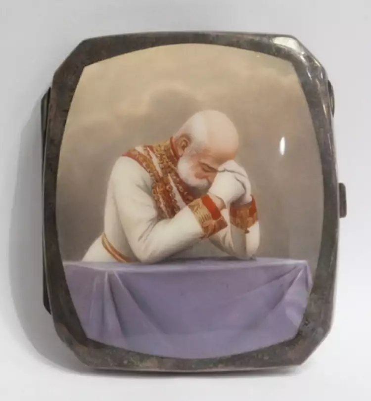 Серебряная табакерка с изображением Франца Иосифа