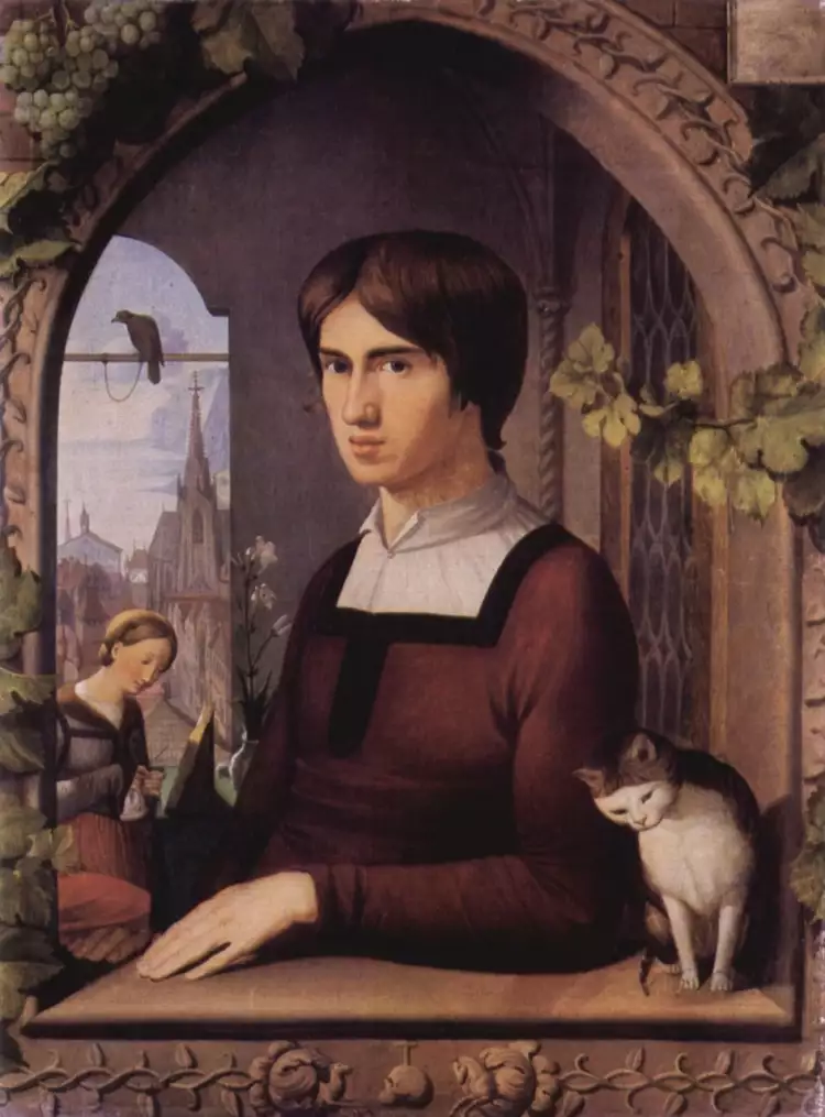 Les Nazaréens. Johann Friedrich Overbeck. Portrait de Franz Pforr, 1810 Les Nazaréens. Johann Friedrich Overbeck. Portrait de Franz Pforr, 1810