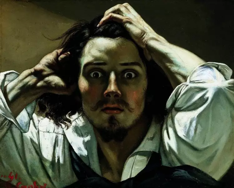 Portrait. Gustave Courbet. Self-portrait (The Desperate Man), 1843-1845 Portrait. Gustave Courbet. Self-portrait (The Desperate Man), 1843-1845