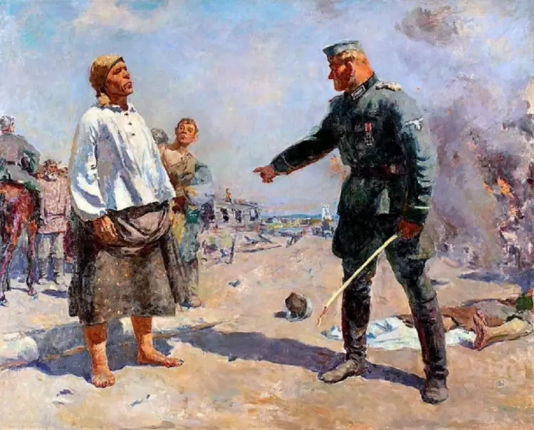 Сергей Герасимов. Картина «Мать партизана», 1943-1950 Сергей Герасимов. Картина «Мать партизана», 1943-1950