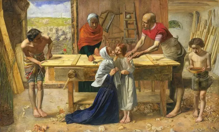 Прерафаэлиты. Джон Эверетт Милле. «Христос в родительском доме», 1850 Прерафаэлиты. Джон Эверетт Милле. «Христос в родительском доме», 1850