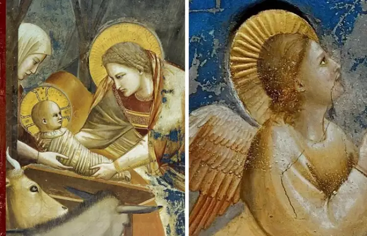 Фреска Джотто ди Бондоне «Рождество Христово» (1305). Персонажи.