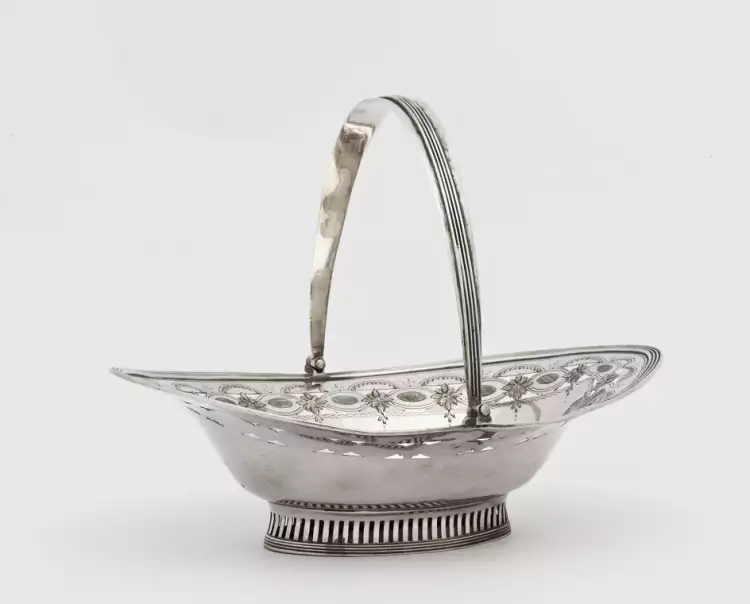 Silber Großbritanniens. Anne Batman. Korb, 1799-1800 Silber Großbritanniens. Anne Batman. Korb, 1799-1800