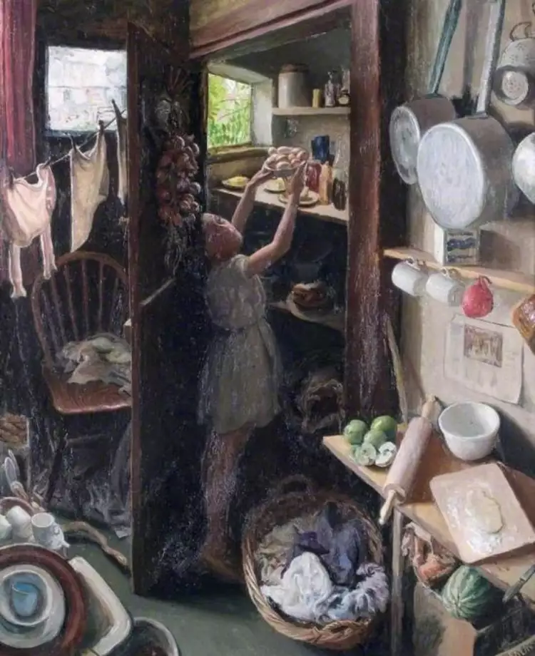 Марк Ланселот Симонс. Картина «Молли в кладовке», 1932 Марк Ланселот Симонс. Картина «Молли в кладовке», 1932